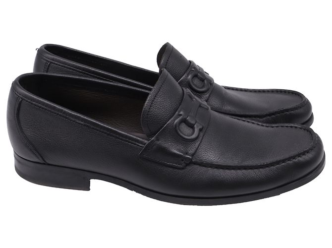 Salvatore Ferragamo Mocassini Ferragamo Gancini in pelle nera Nero