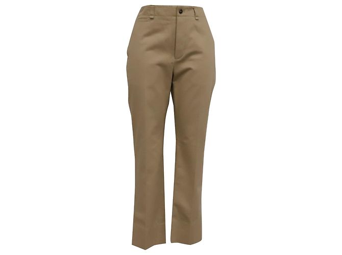 Autre Marque Saint Laurent gerade geschnittene Hose aus beiger Baumwolle