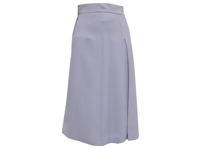 Dolce & Gabbana Plisse-Midirock aus hellblauer Viskose