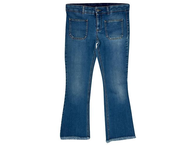 Stella Mc Cartney Vaqueros acampanados Stella Mccartney en algodón azul