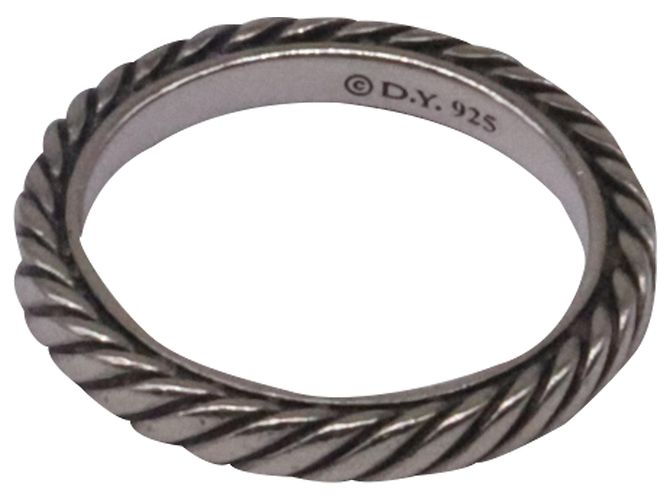 Anel Cable Stack David Yurman em prata de lei