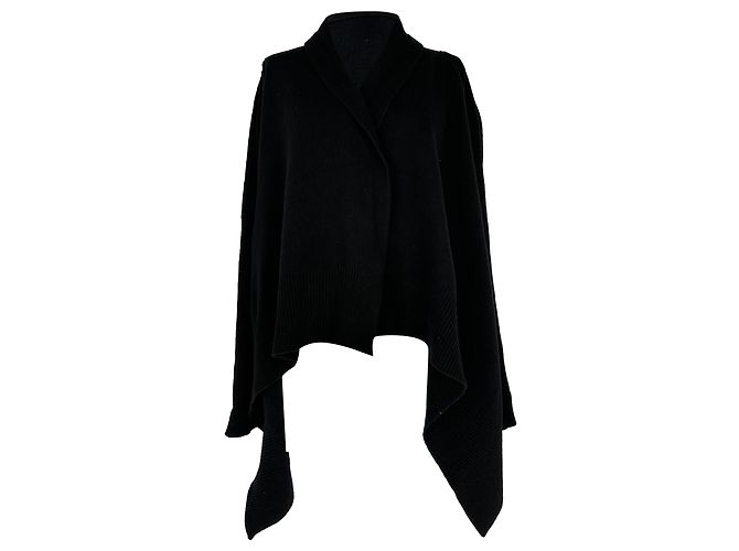 Rick Owens Cape-Pullover aus schwarzem Kaschmir