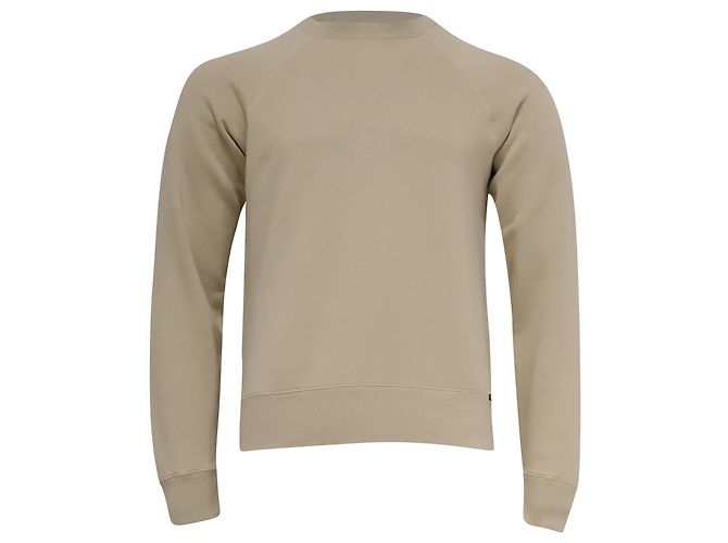 Sudadera de jersey teñida Tom Ford en algodón Ivory Blanco Crudo