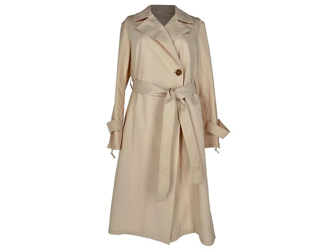 Trench con cintura Jil Sander in cotone beige