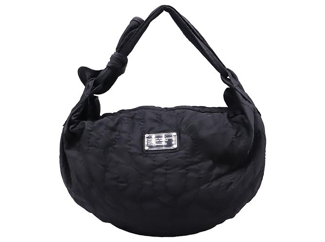 Borsa Hobo trapuntata Marc Jacobs in nylon nero