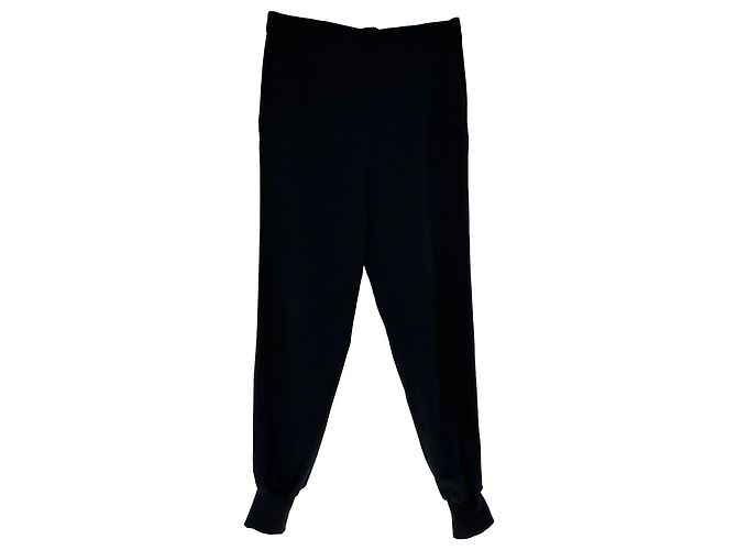 Stella Mc Cartney Stella Mccartney Jogginghose mit elastischem Bund aus schwarzer Viskose
