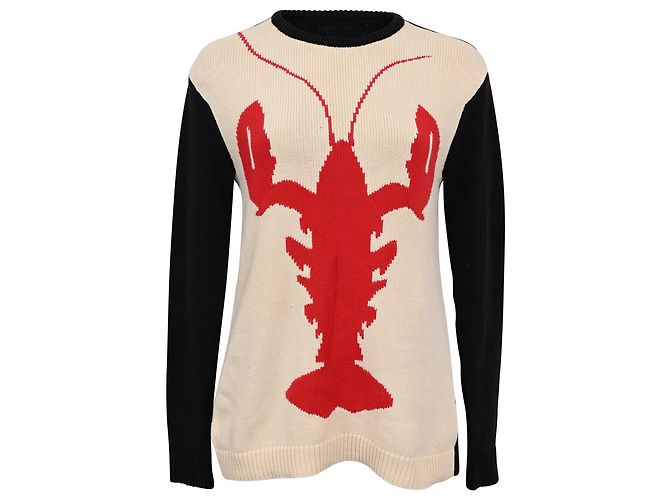 Tibi Lobster Strickpullover aus mehrfarbiger Baumwolle Mehrfarben