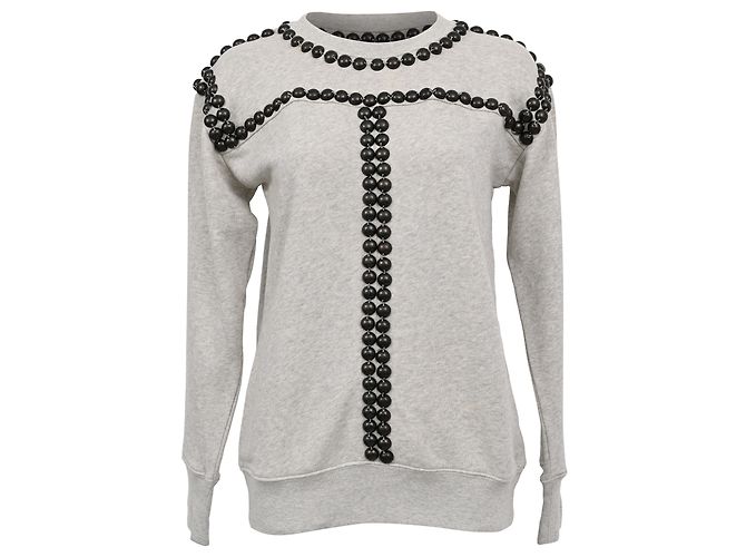 Sweatshirt Isabel Marant Scotty Studded em algodão cinza