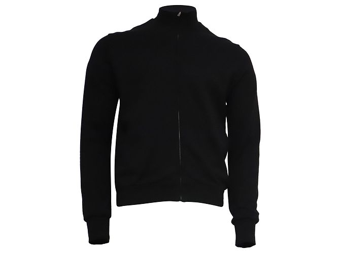The Row Howard Zip-Up Jacke aus schwarzer Baumwolle