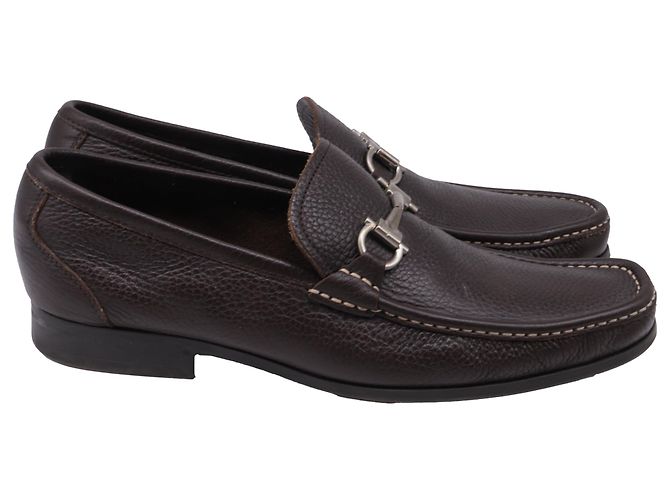 Salvatore Ferragamo Mocassins Ferragamo Gancini Bit em couro castanho Marrom