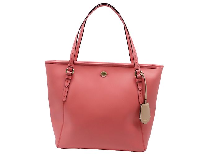 Sac cabas Coach Peyton Carry All en cuir corail Orange