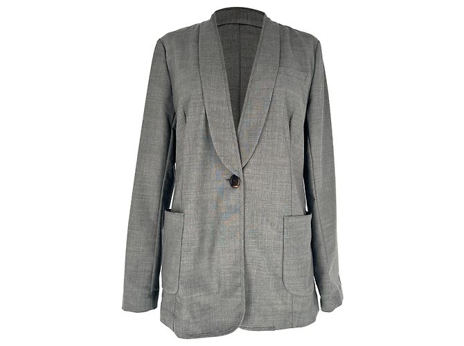 Blazer Brunello Cucinelli en algodón gris