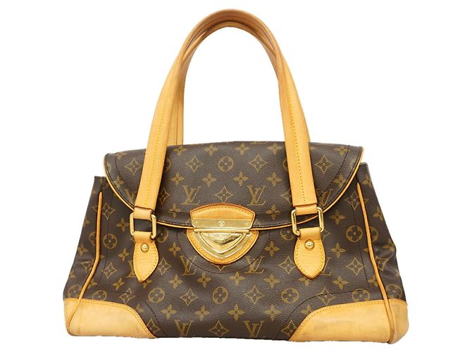 Bolso de hombro Louis Vuitton Monogram Beverly GM Castaño