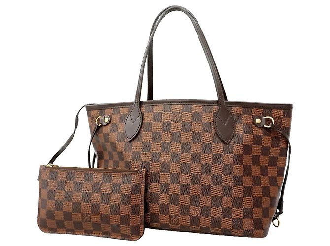 Sac cabas Louis Vuitton Damier Neverfull PM N40600 Ebene Damier ebène