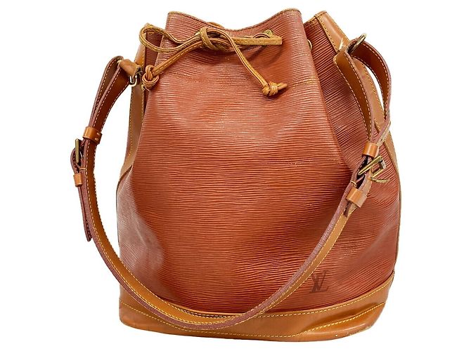 Borsa a tracolla Louis Vuitton Epi Noe Marrone D'oro