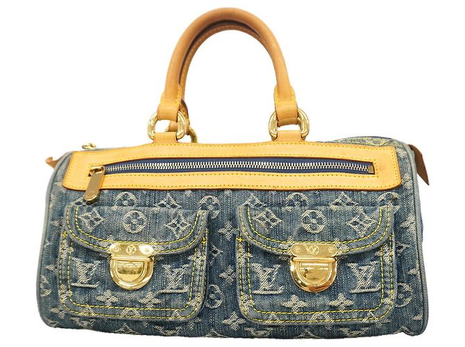 Louis Vuitton Monogram Denim Neo Noe Speedy Handbag Blue