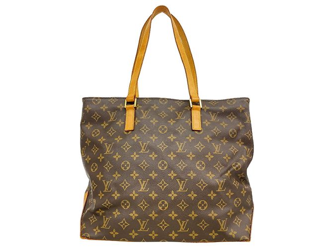Louis Vuitton Monogram Cabas Mezzo Tote Bag Brown