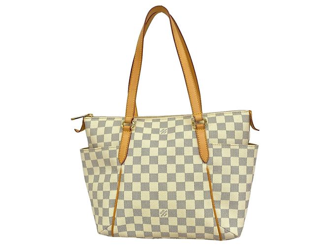 Sac cabas Louis Vuitton Damier Azur Totally PM Blanc