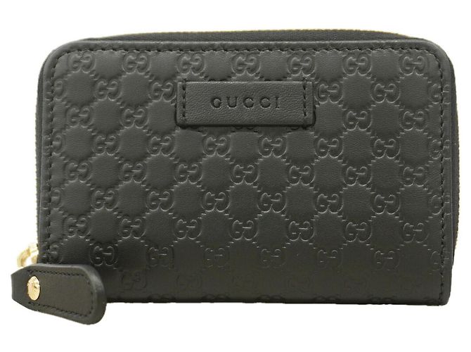 Monedero Gucci de piel negra Negro