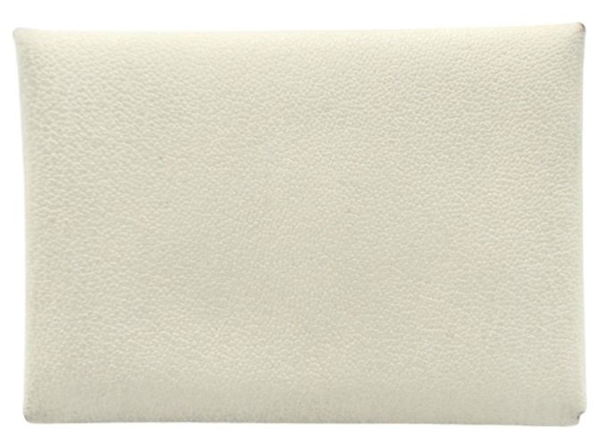 Hermès Hermes Visitenkartenetui aus Epsom-Leder Beige
