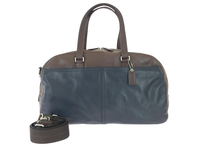 Borsa 2-way COACH Lexington Marrone Blu navy