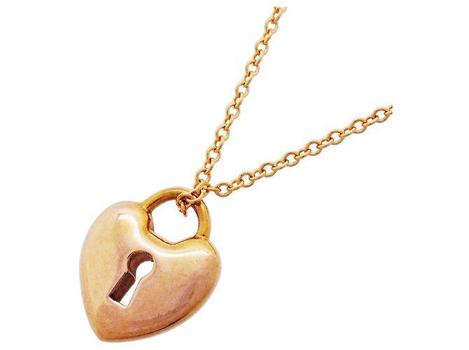 Autre Marque Collar Heart Lock de Tiffany & Co. en oro rosa de 18K
