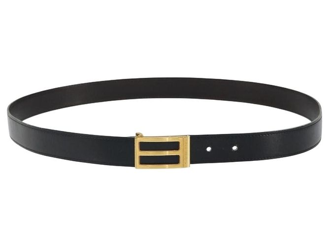Hermès Hermes Buckle Belt Leather Thin Black