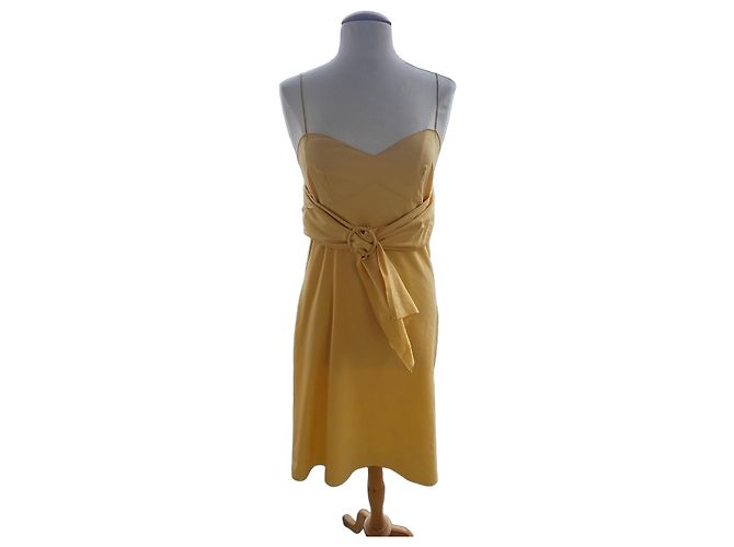 Vestido amarillo Prada de algodón
