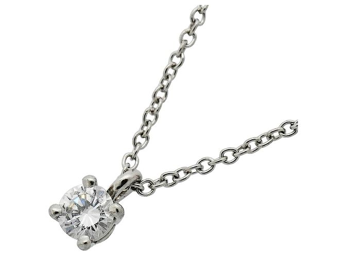 Autre Marque Tiffany & Co. Solitär-Diamant-Halskette