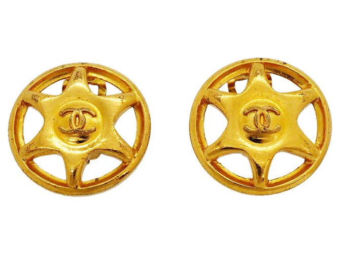 Orecchini a clip Chanel placcati oro D'oro