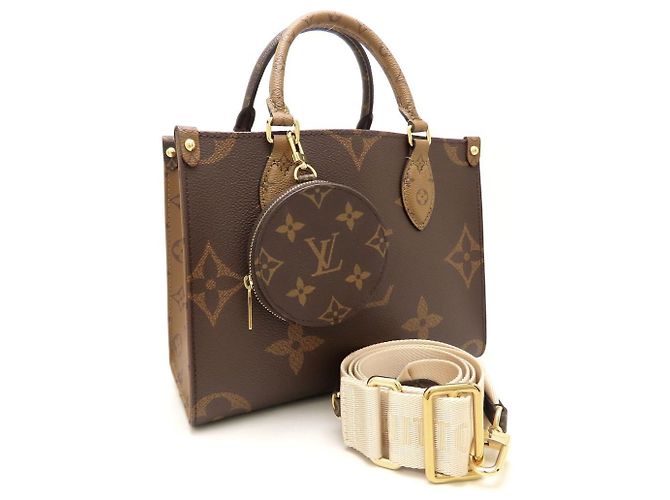 Borsa Louis Vuitton Monogram Giant Reverse OnTheGo PM Marrone Monogramma