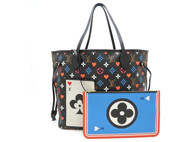 Sac cabas Louis Vuitton Monogram Game On Neverfull PM Noir Monogramme