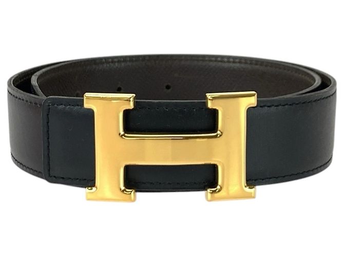 Hermès Ceinture réversible HERMES Constance avec boucle H Marron Noir