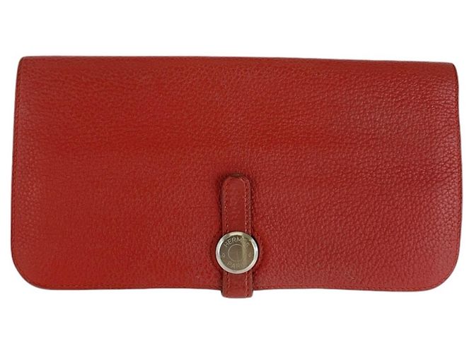 Hermès Cartera Larga HERMES Dogon Roja