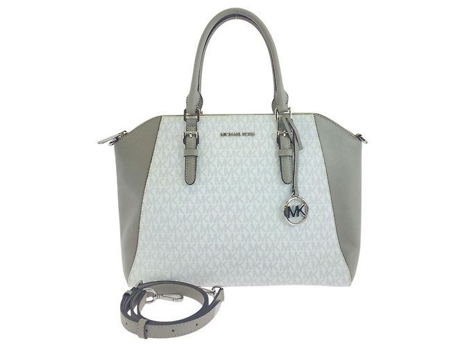 Bolsa Michael Kors Ciara em branco e cinza Marrom
