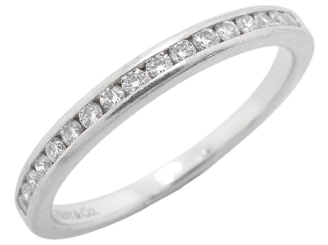 Autre Marque Anel Aliança de Platina e Diamantes Tiffany & Co.