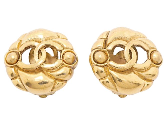 Orecchini a clip Chanel placcati in oro D'oro
