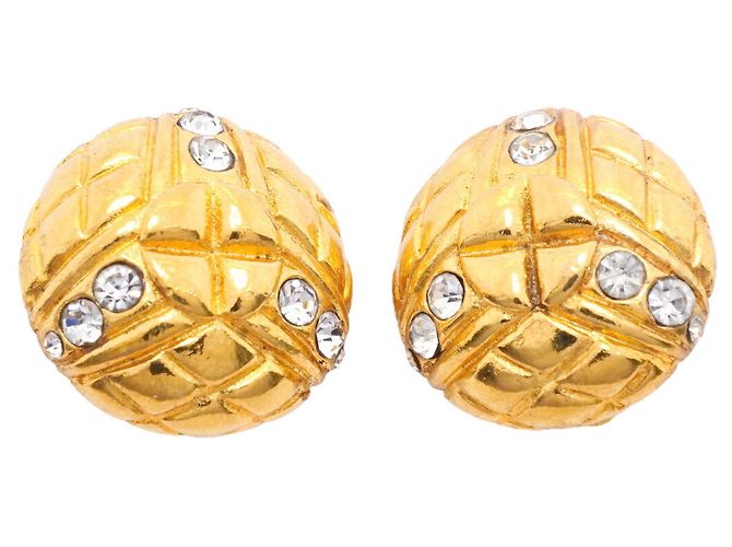 Orecchini a cerchio Chanel Matelassé D'oro