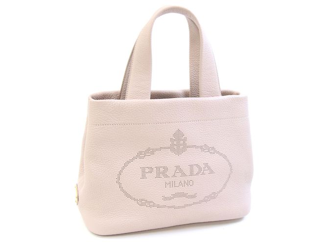 Tote Sac à main Prada en cuir rose beige