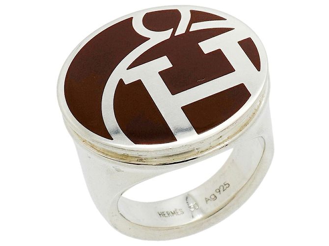Ring Hermès Anello Sigillo Circle Hermes Marrone
