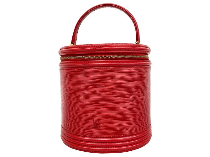 Sac à main Louis Vuitton Epi Cannes Rouge