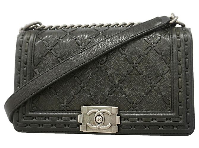 Borsa a tracolla Chanel Boy Chain in nero