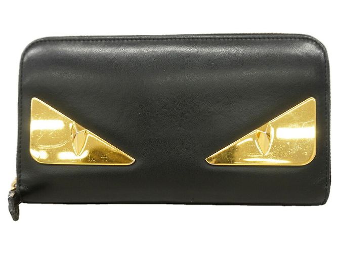 Fendi Long Wallet - Black Leather