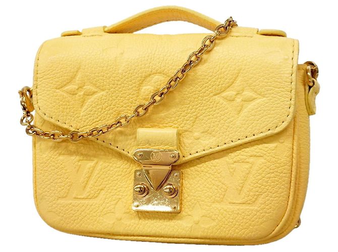 Sac à épaule Louis Vuitton Monogram Empreinte Micrometis Jaune