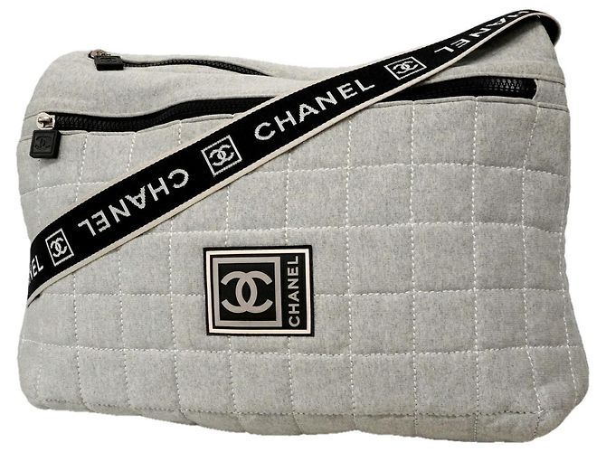 Borsa a tracolla Chanel Sport in cotone Marrone