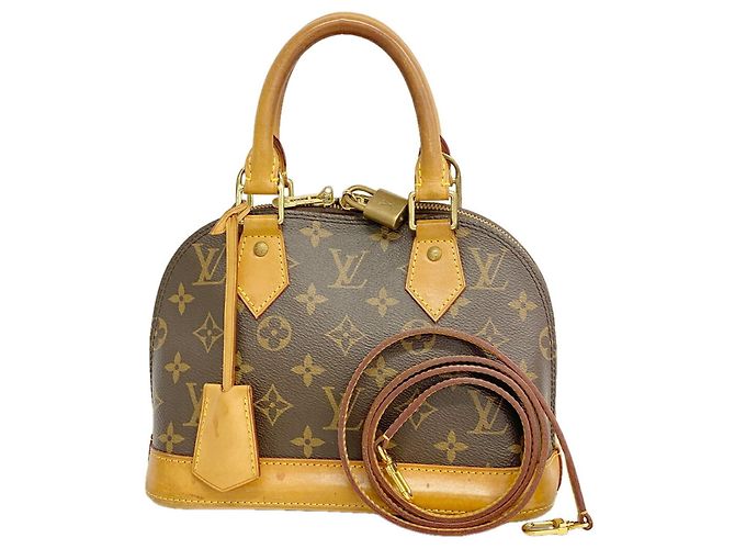 Bolso de mano Louis Vuitton Alma BB Monogram Castaño