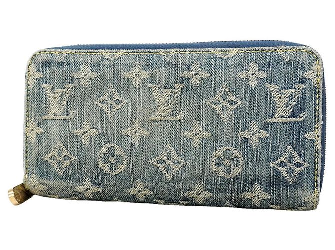 Cartera Zippy Louis Vuitton Monogram Denim Azul