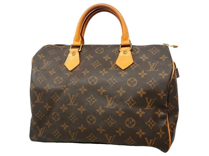 Borsa a mano Louis Vuitton Monogram Speedy 30 Marrone