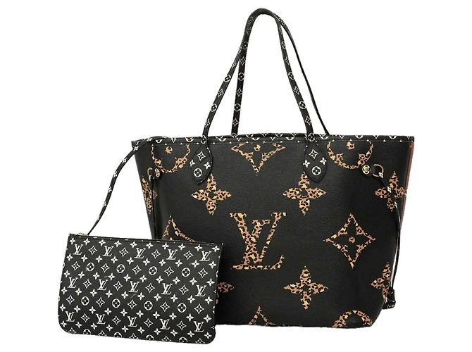 Sac cabas Louis Vuitton Monogram Jungle Neverfull MM Noir
