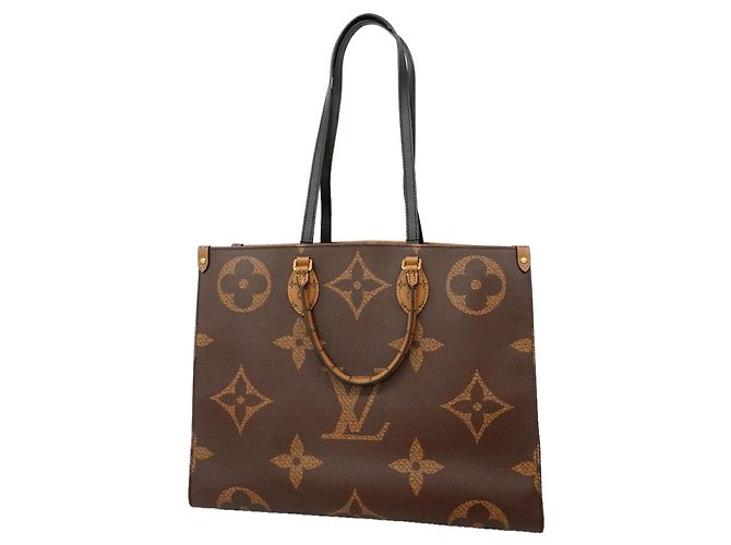 Saco Tote Louis Vuitton Monogram Giant Reverse OnTheGo GM Marrom